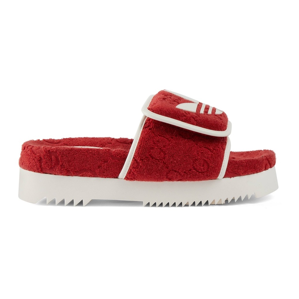 adidas x Gucci red slide sandal